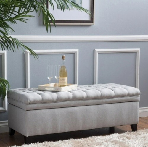 Light grey storage - grey, ottoman
